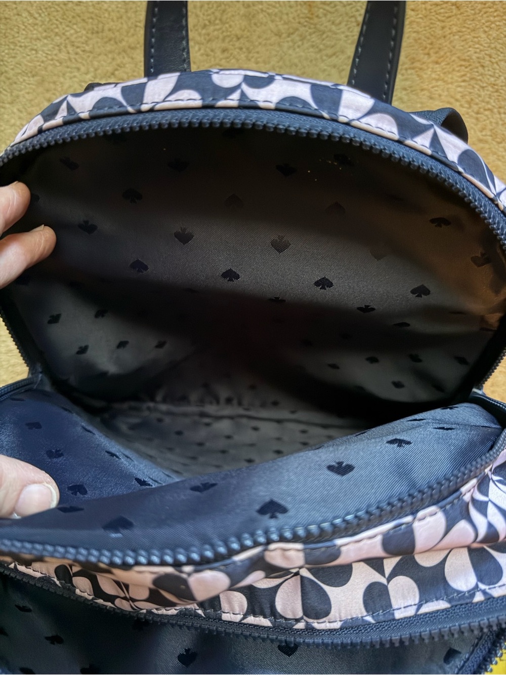 kate spade Navy & Lavender Floral Tile Backpack - Picture 3 of 9